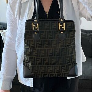 Fendi Brown Monogram Shoulder Bag